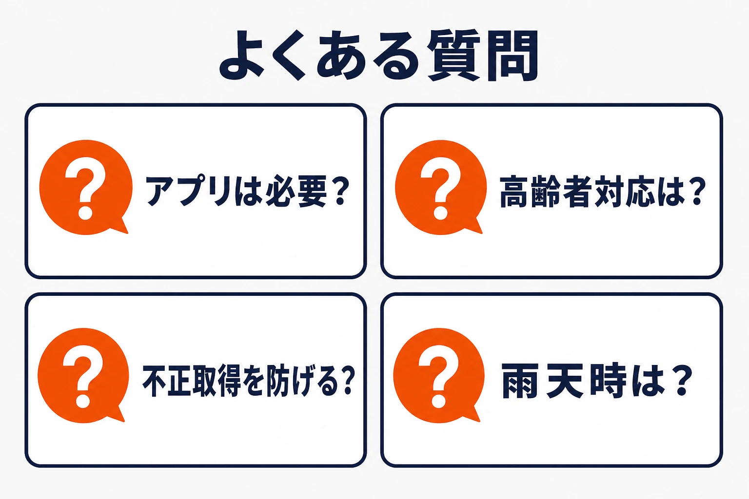 アプリ、高齢者対応、不正取得、雨天時という商店街デジタルスタンプラリーの4つのよくある質問